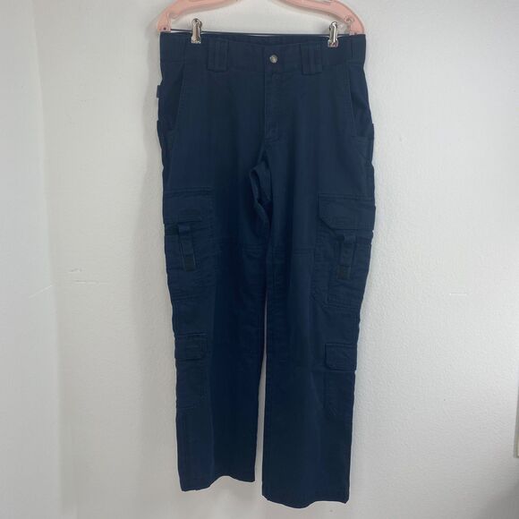 5.11 Tactical Series Navy Blue Cargo Pants Womens Size 12 34/30 Utility Work - Picture 1 of 16